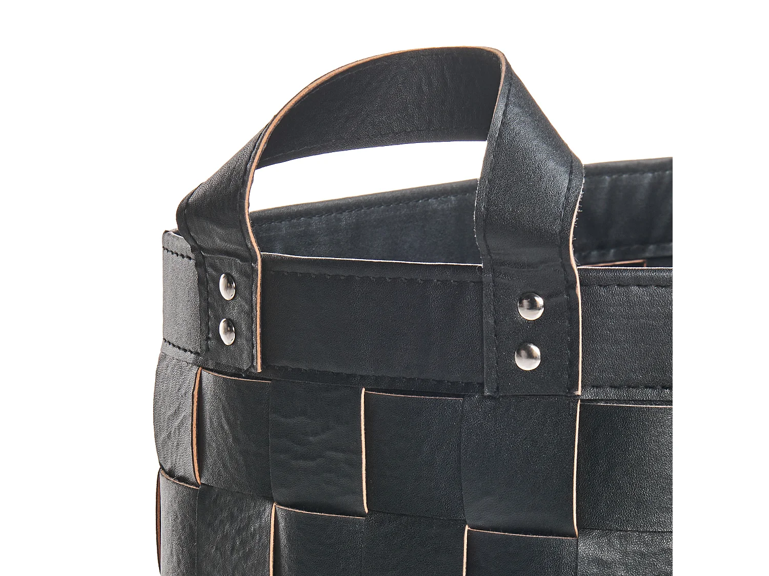 Lot de 2 paniers SIPPAR Cuir PU Noir