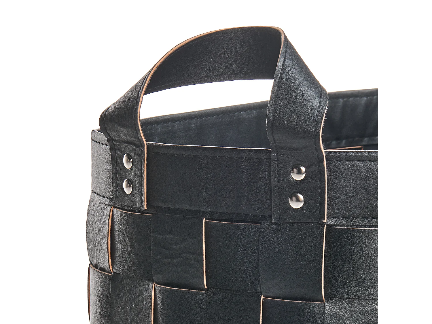 Set van 2 manden SIPPAR Kunstleer Zwart