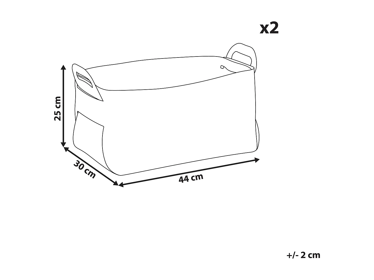 Aufbewahrungskorb 2er Set NUZI Kunstleder Braun