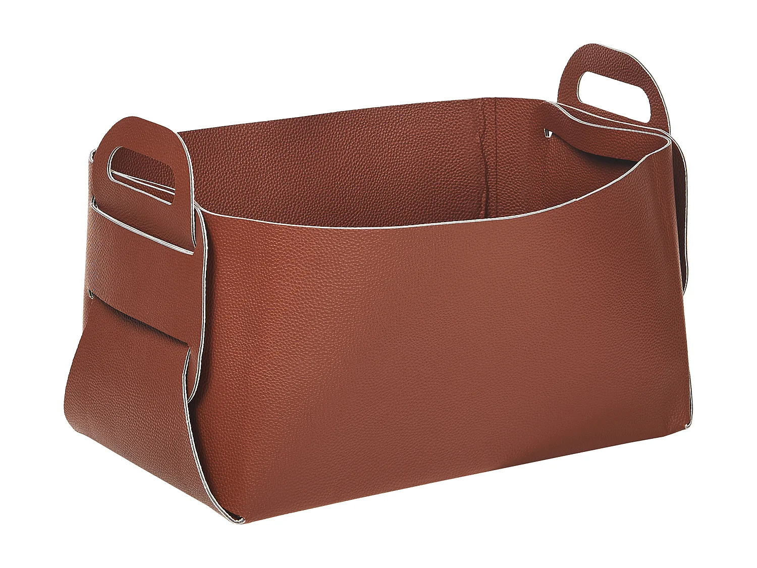 Lot de 2 paniers NUZI Cuir PU Marron