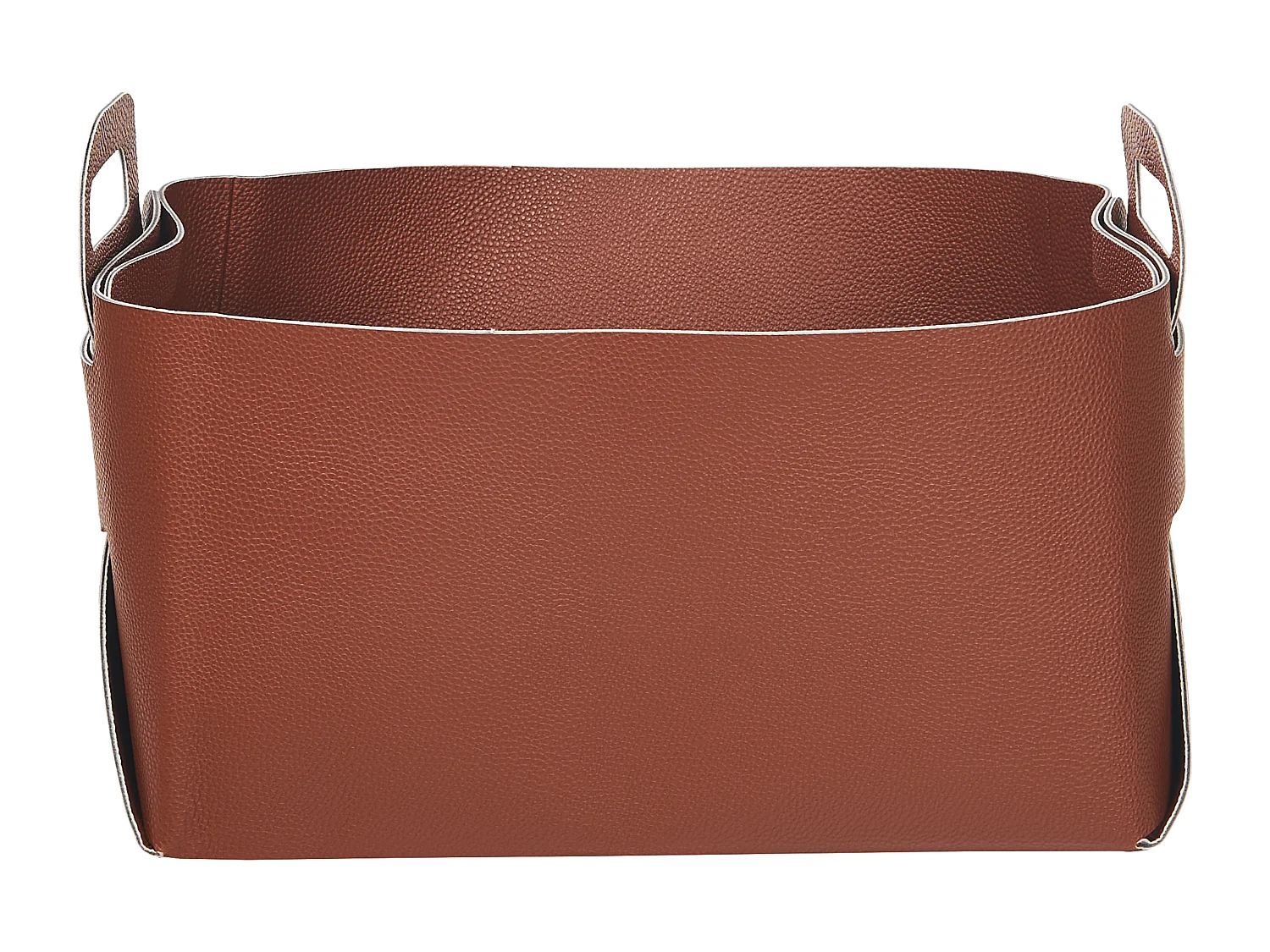 Lot de 2 paniers NUZI Cuir PU Marron