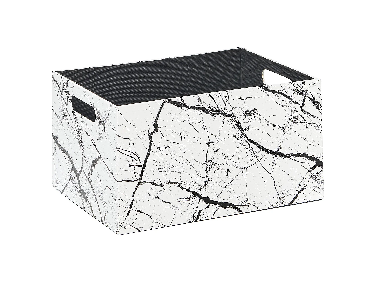 Set di 3 scatole LARSA Pelle sintetica Bianco