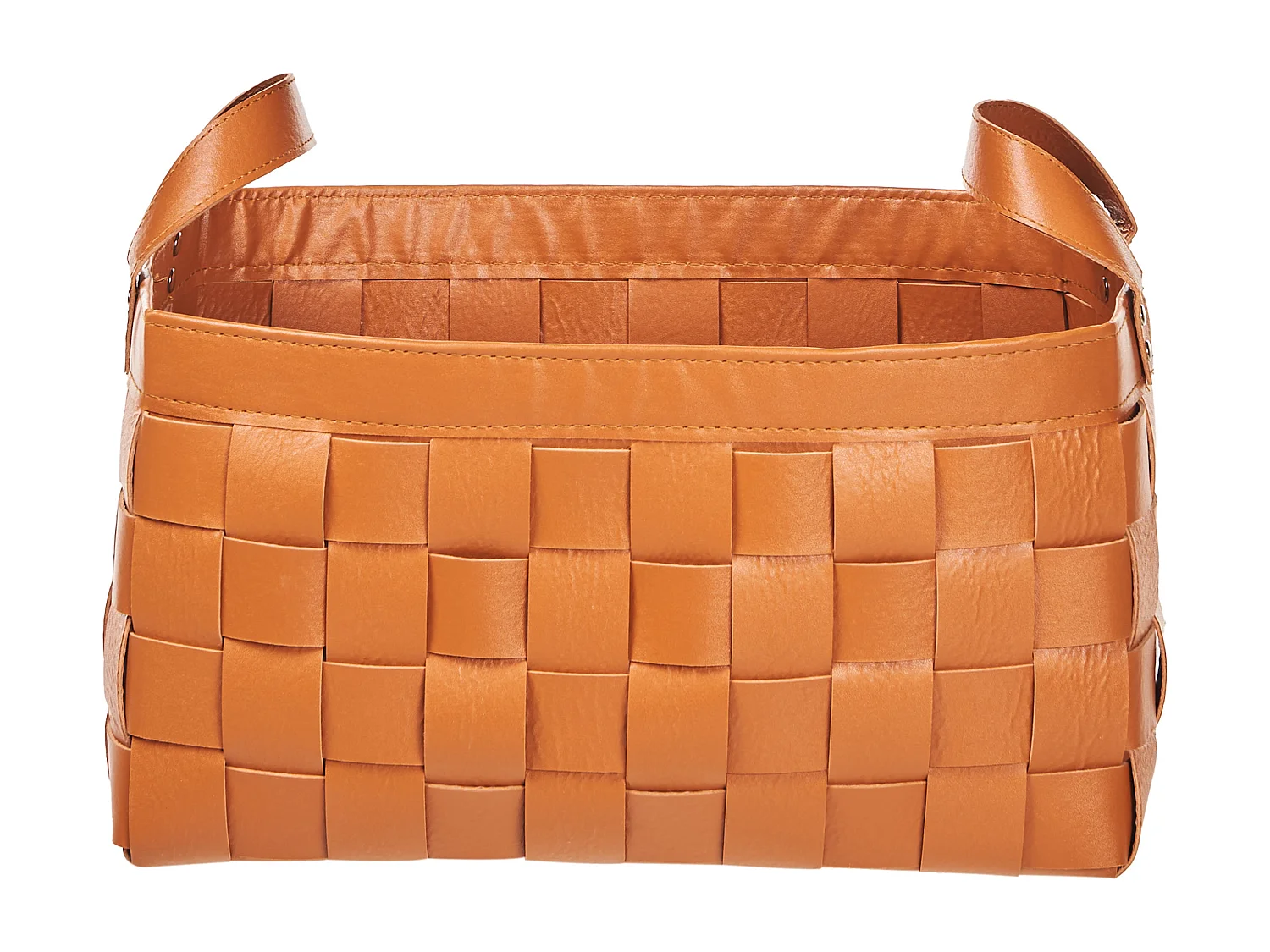 Aufbewahrungskorb 2er Set SIPPAR Kunstleder Goldbraun