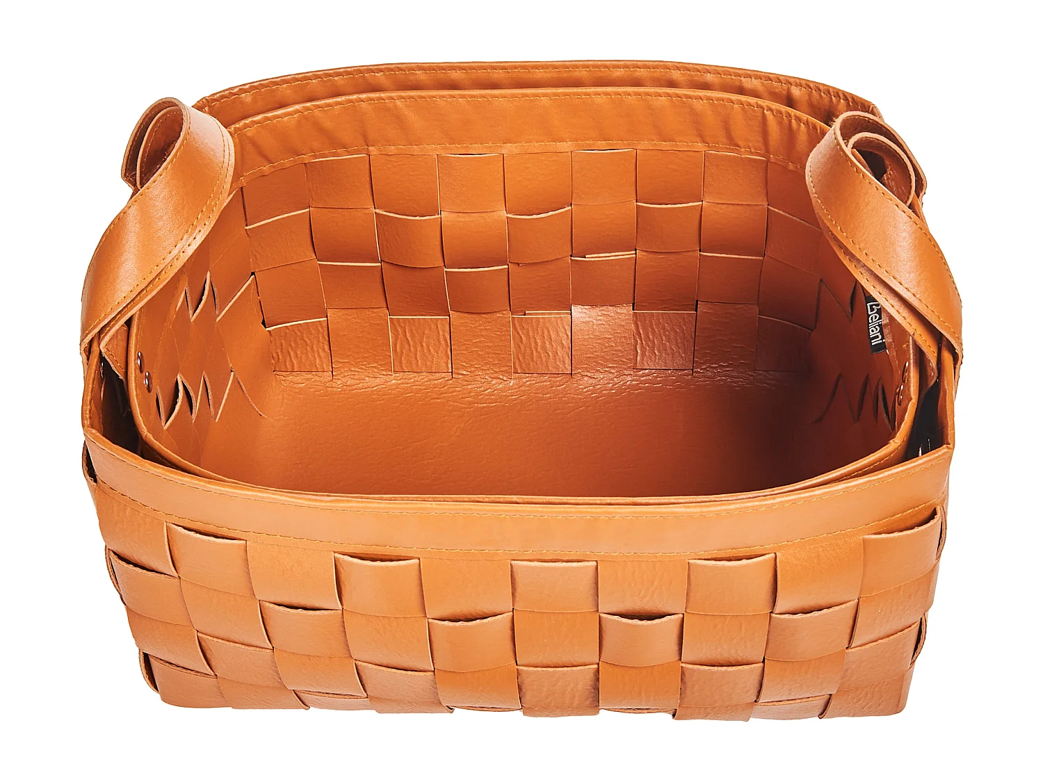 Set di 2 cestini SIPPAR Pelle sintetica Marrone dorato