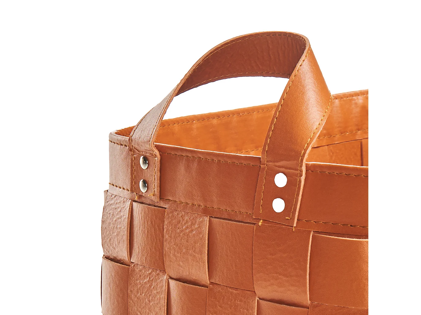 Set di 2 cestini SIPPAR Pelle sintetica Marrone dorato