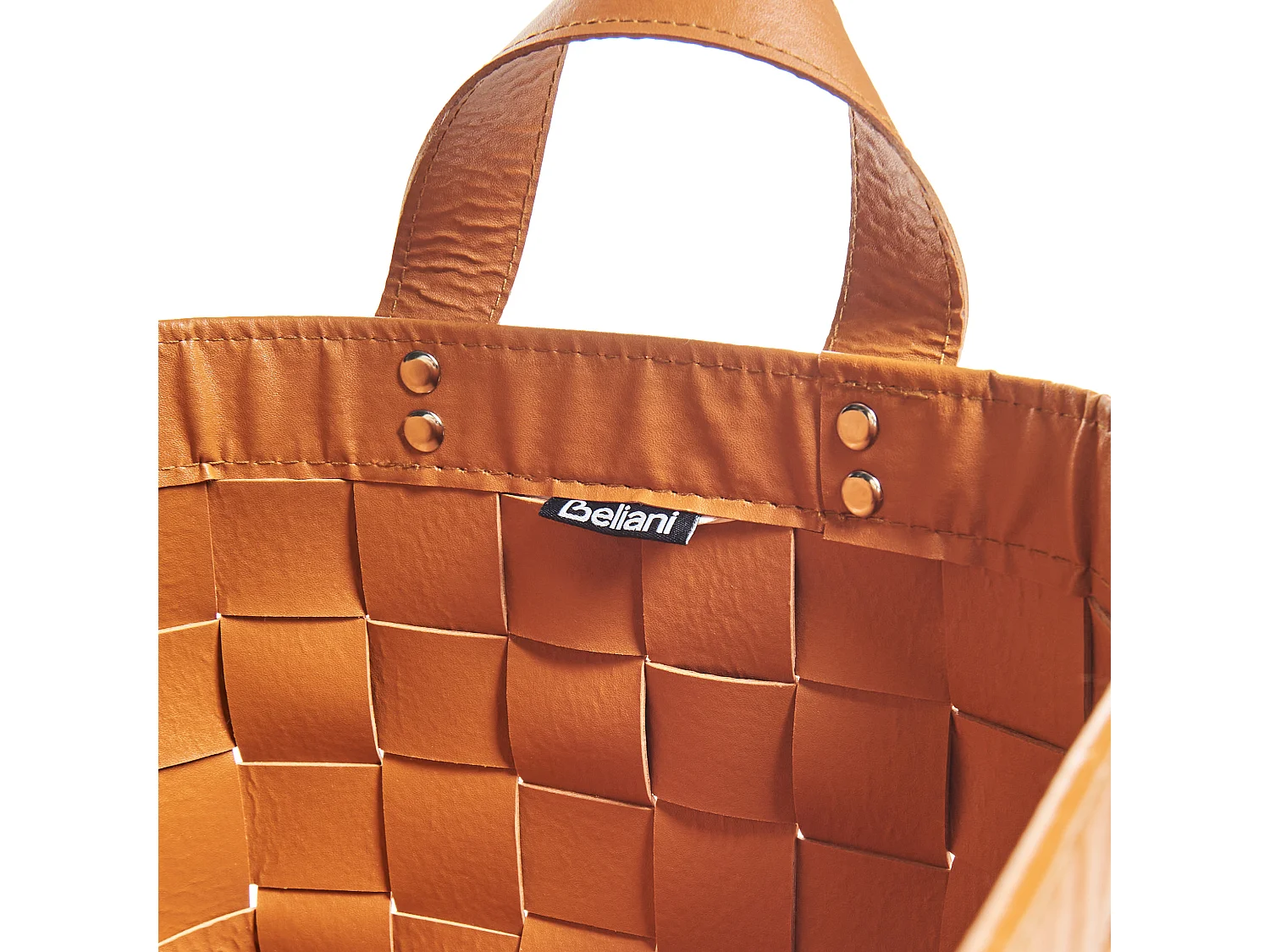 Set di 2 cestini SIPPAR Pelle sintetica Marrone dorato