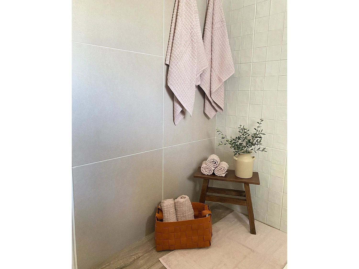Lot de 2 paniers SIPPAR Cuir PU Marron doré