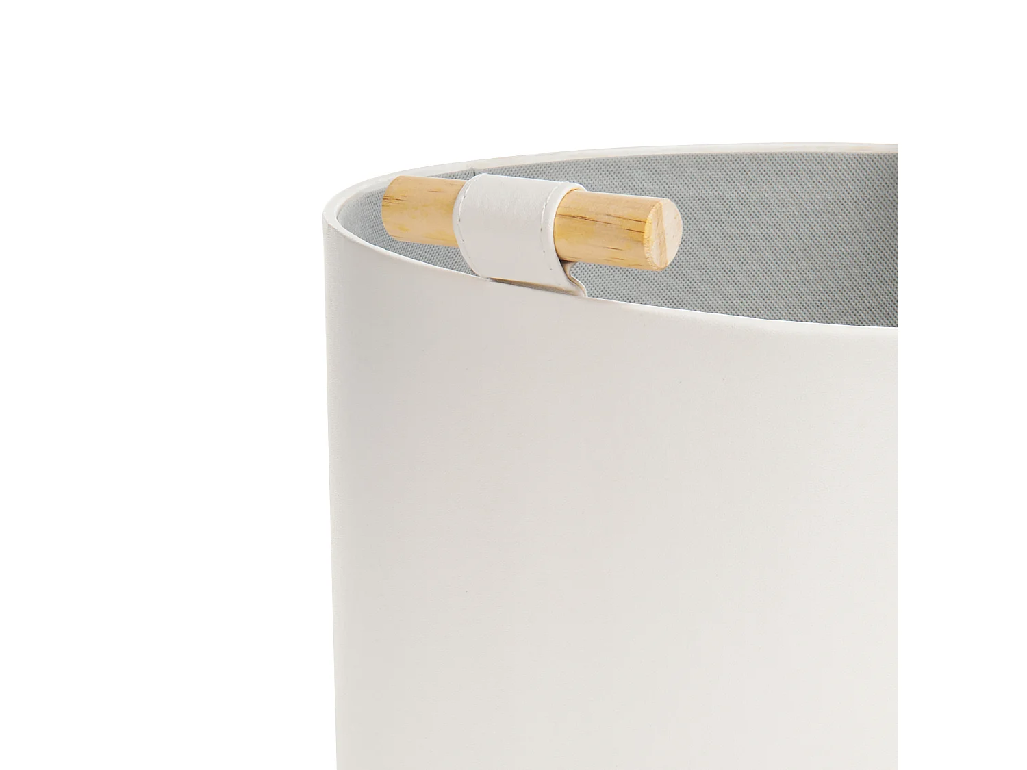 Set van 3 manden ARAM Kunstleer Gebroken wit