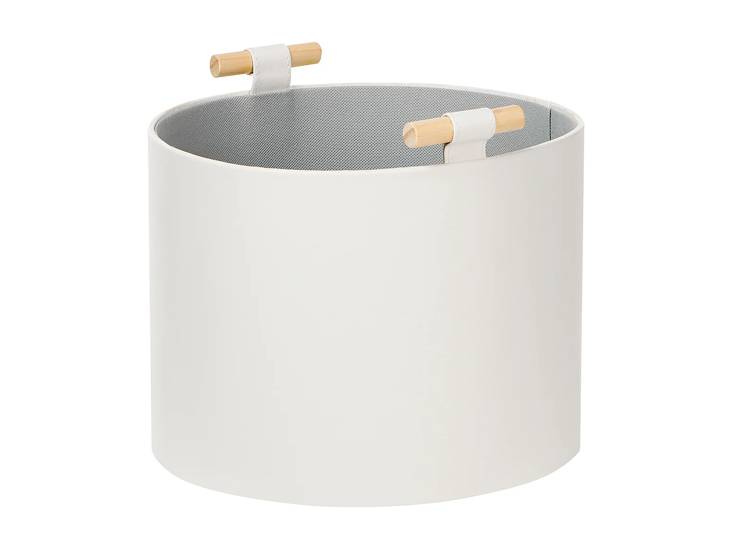 Conjunto de 3 cestos ARAM Pele sintética Branco creme