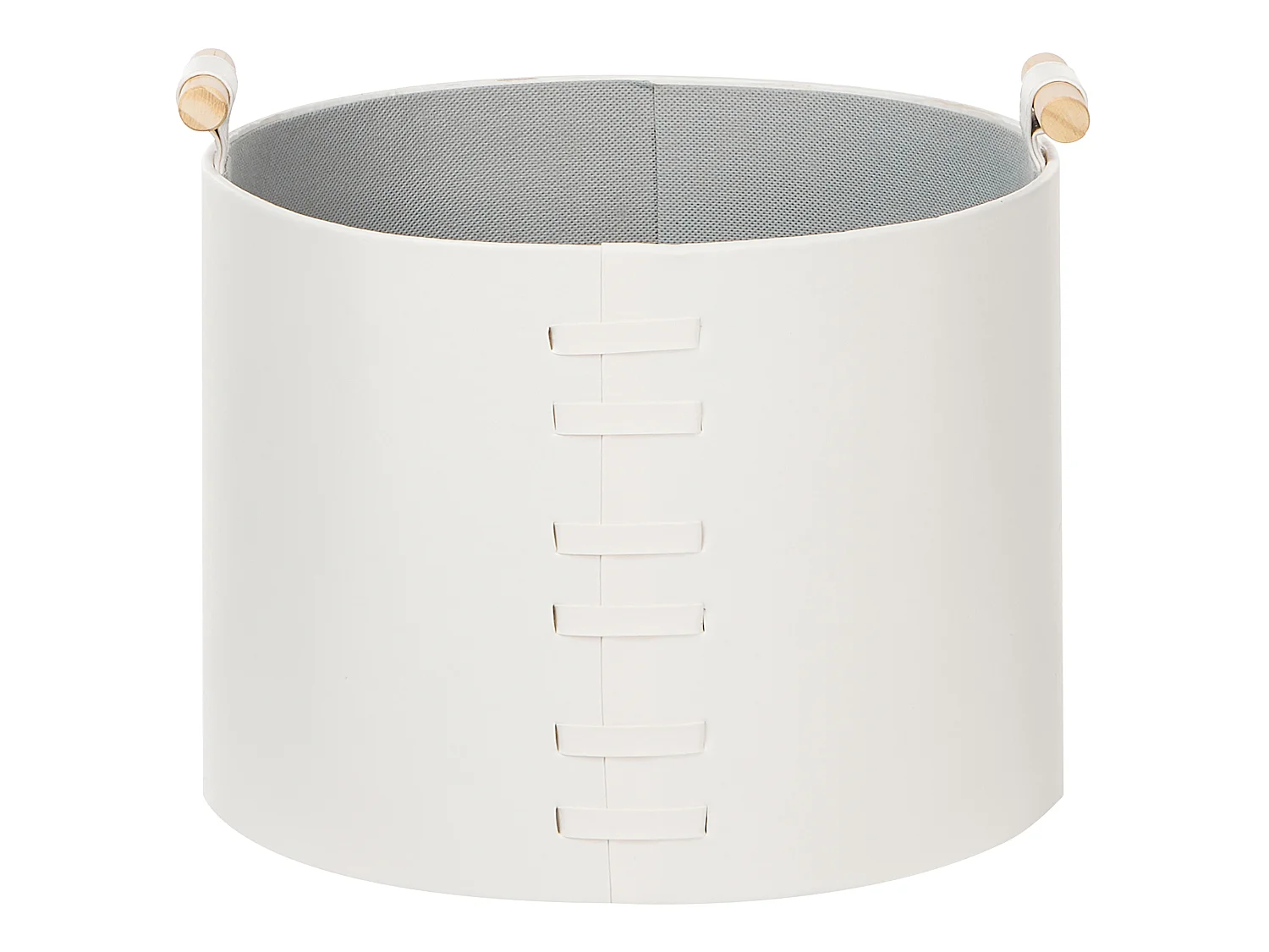 Set med 3 korgar ARAM Konstläder Off-White