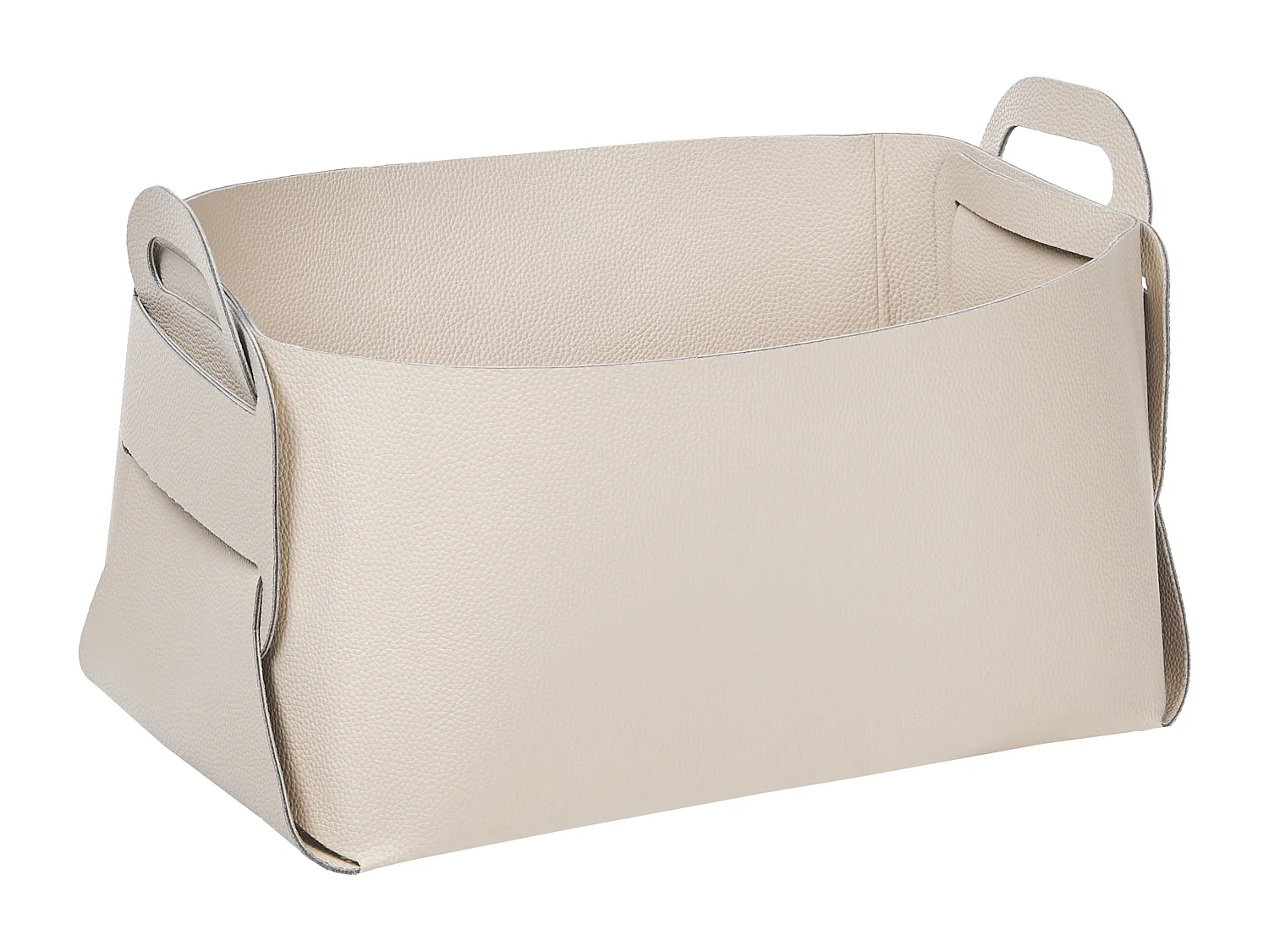 Lot de 2 paniers NUZI Cuir PU Beige