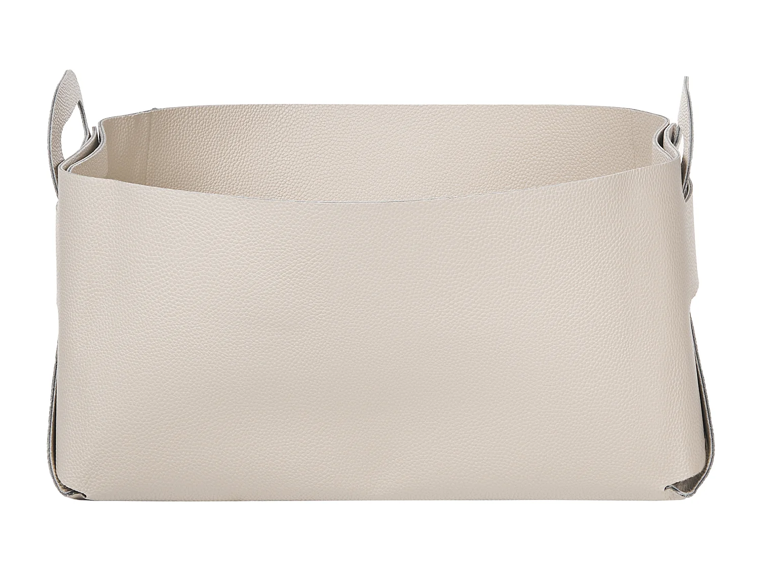 Aufbewahrungskorb 2er Set NUZI Kunstleder Beige