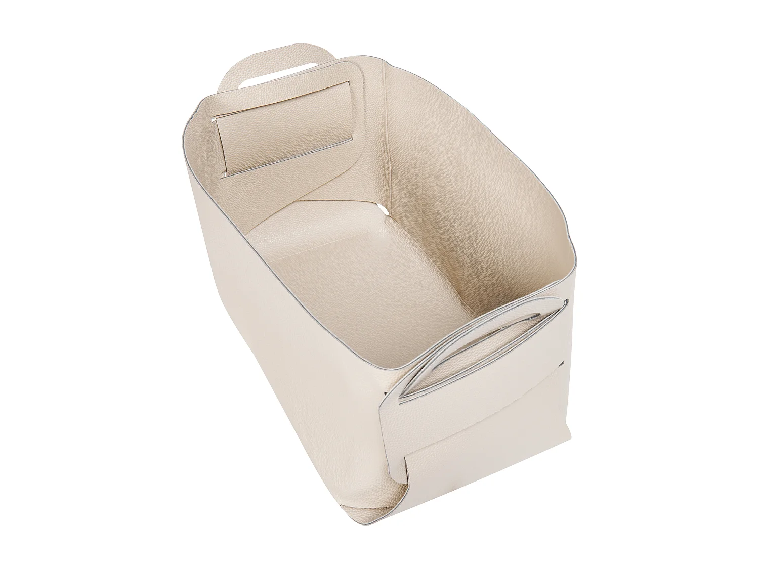 Aufbewahrungskorb 2er Set NUZI Kunstleder Beige