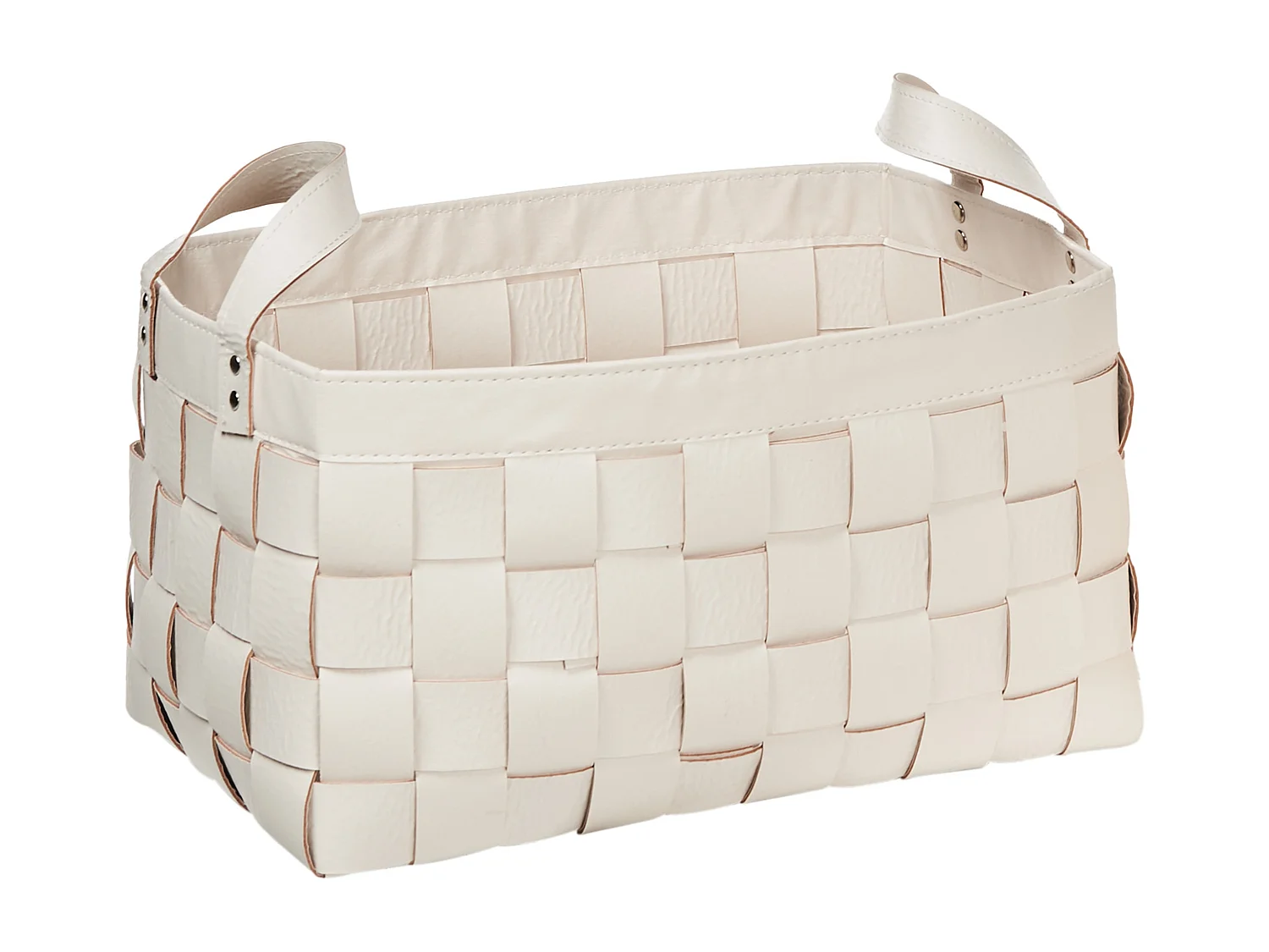 Aufbewahrungskorb 2er Set SIPPAR Kunstleder Beige