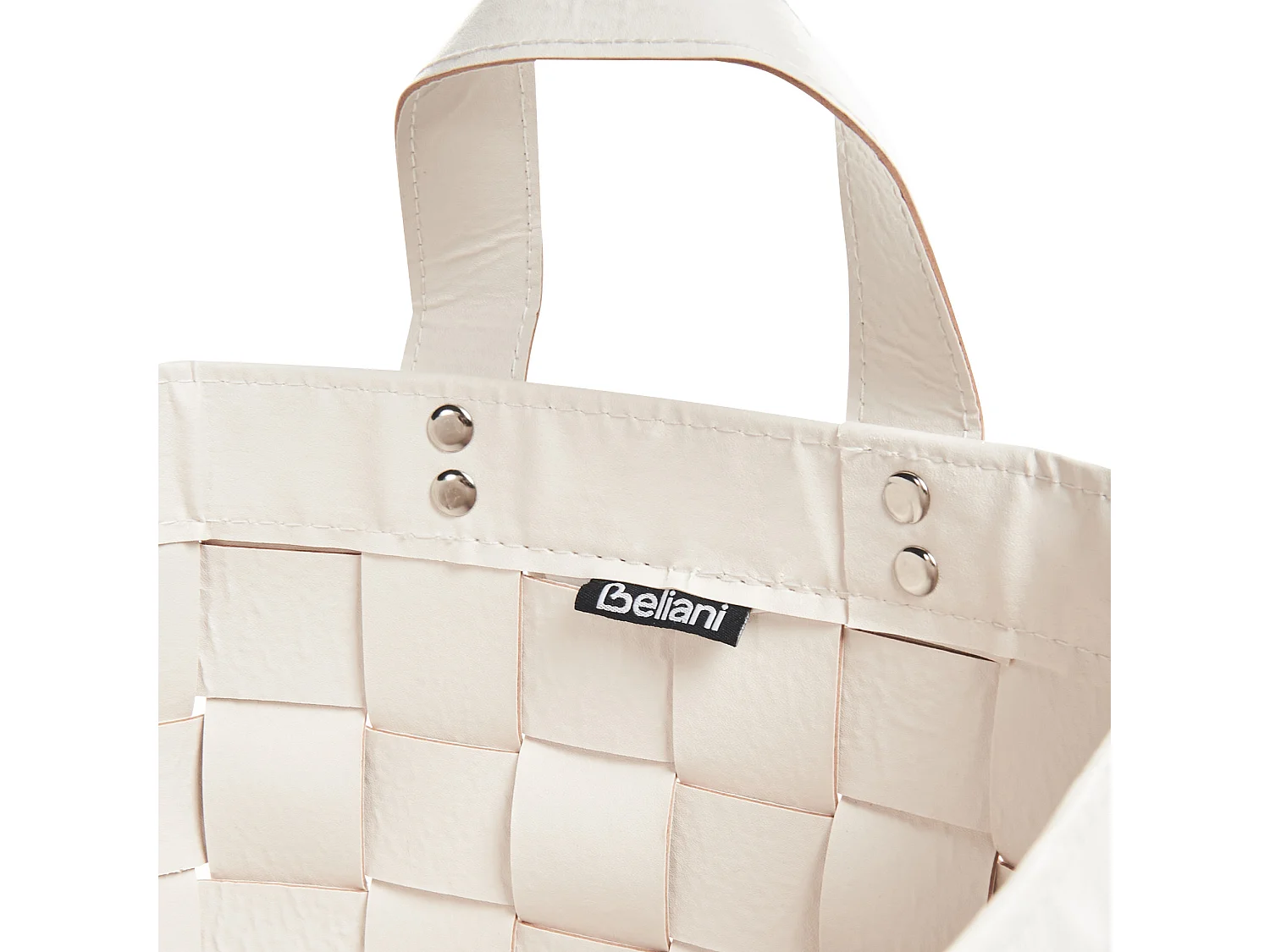 Aufbewahrungskorb 2er Set SIPPAR Kunstleder Beige