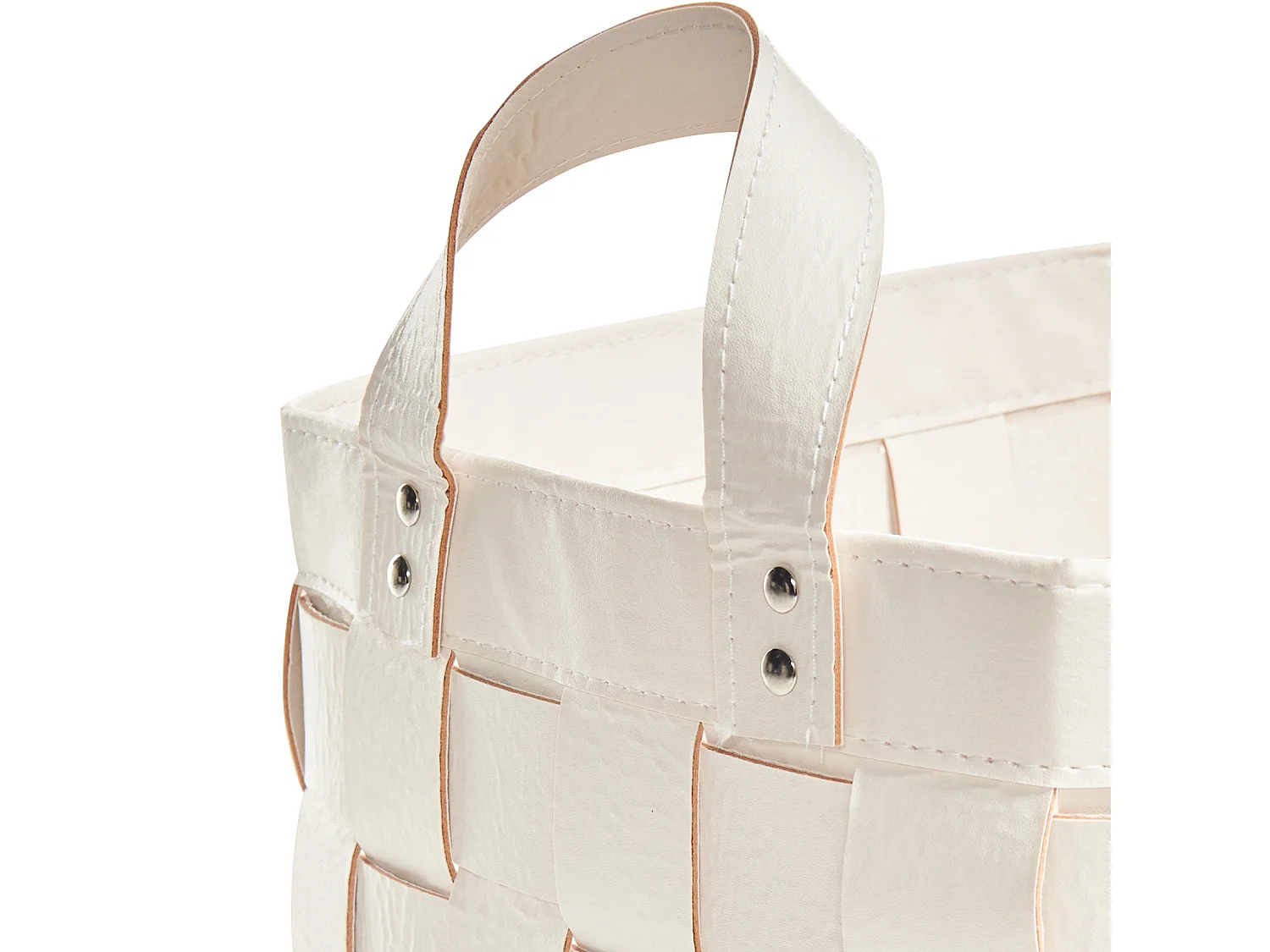 Aufbewahrungskorb 2er Set SIPPAR Kunstleder Beige