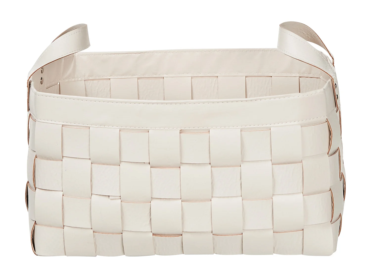 Aufbewahrungskorb 2er Set SIPPAR Kunstleder Beige