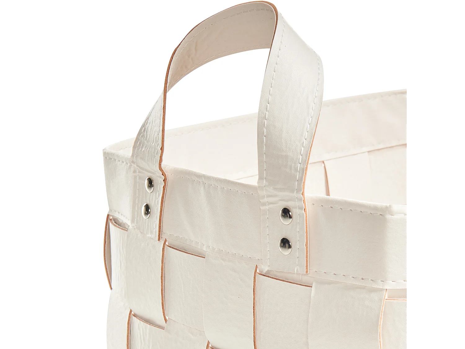 Aufbewahrungskorb 2er Set SIPPAR Kunstleder Beige