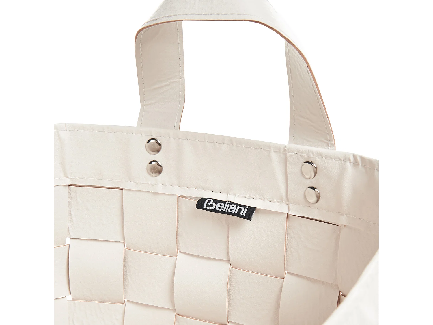 Aufbewahrungskorb 2er Set SIPPAR Kunstleder Beige