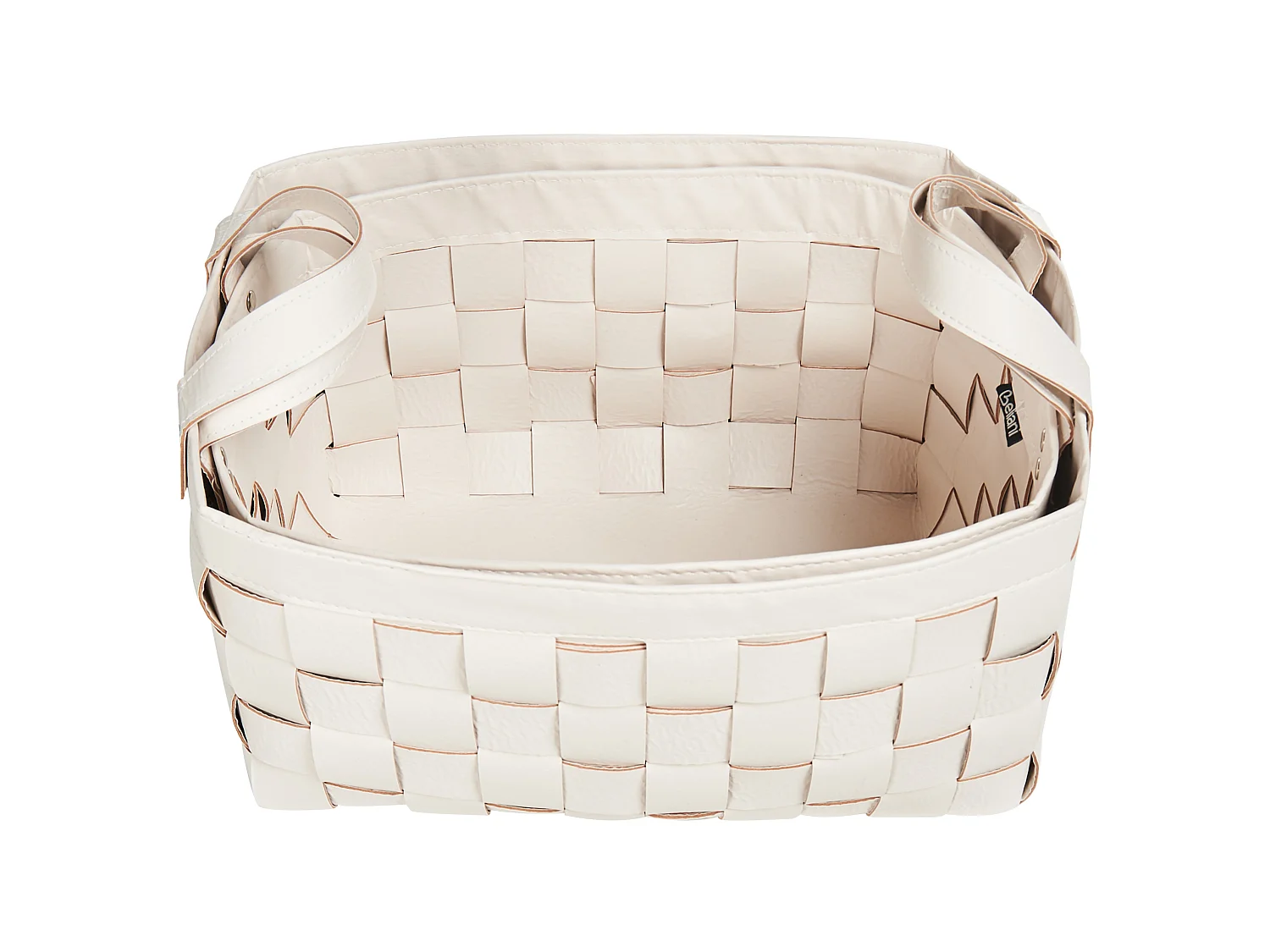 Set of 2 Baskets SIPPAR Faux Leather Beige