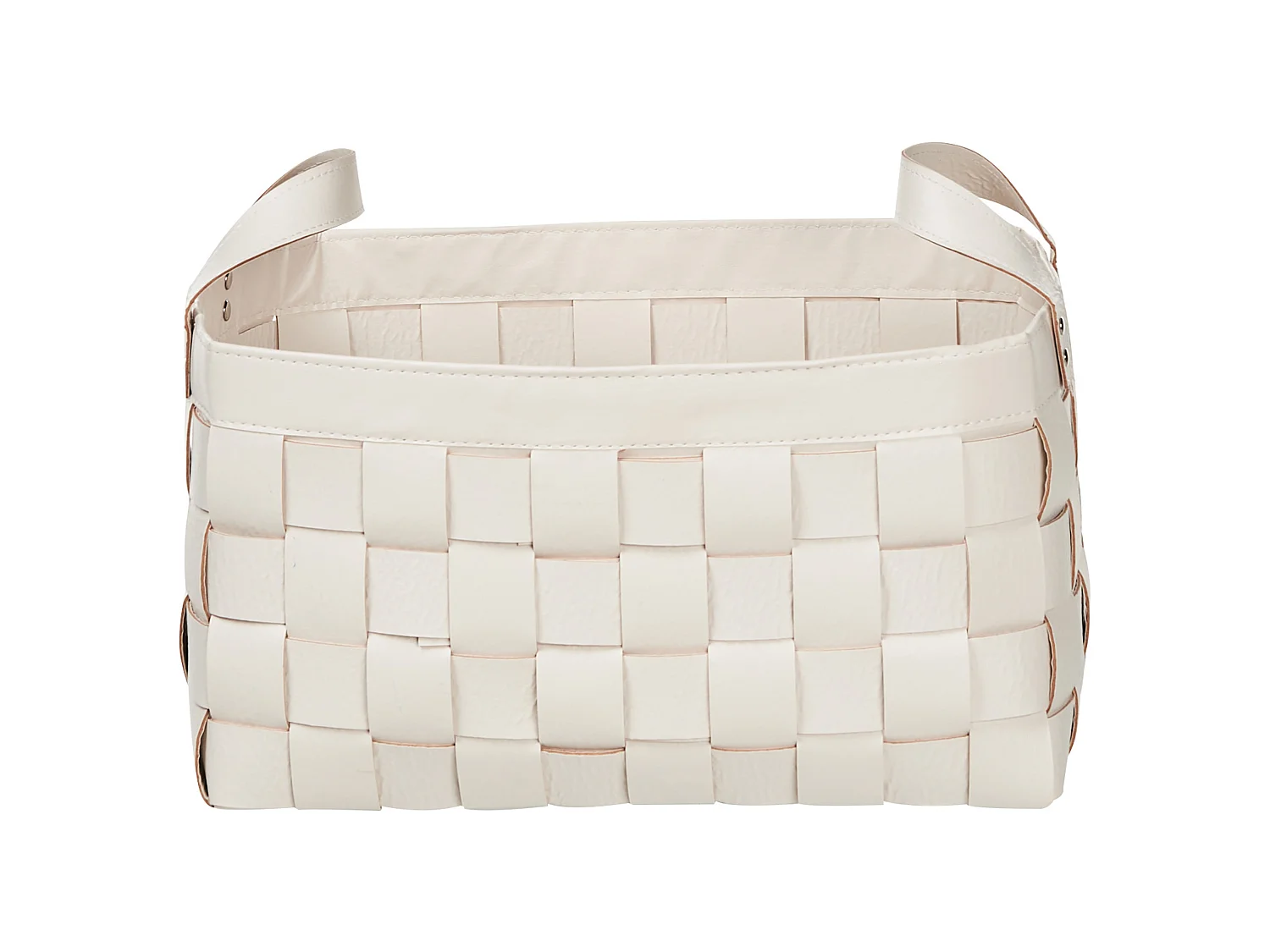 Set of 2 Baskets SIPPAR Faux Leather Beige
