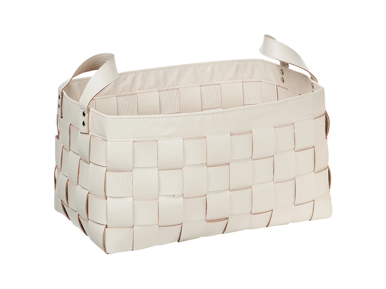 Set of 2 Baskets SIPPAR Faux Leather Beige
