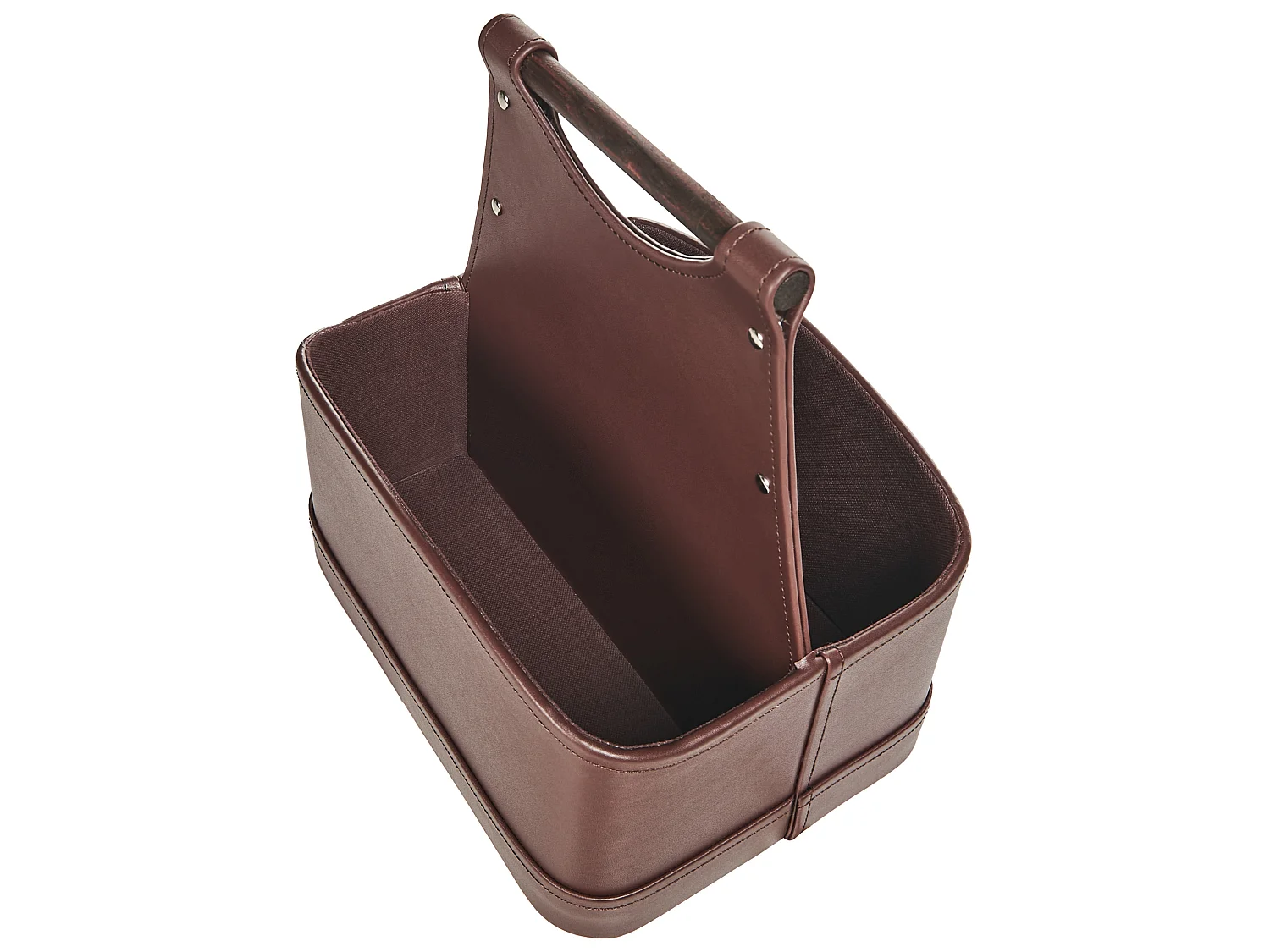 Basket URUK Faux Leather Brown