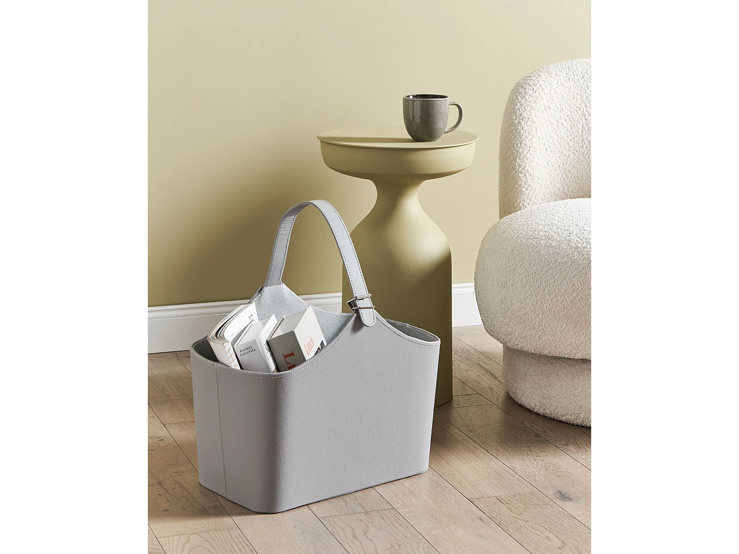 Basket ELAM Faux Leather Grey
