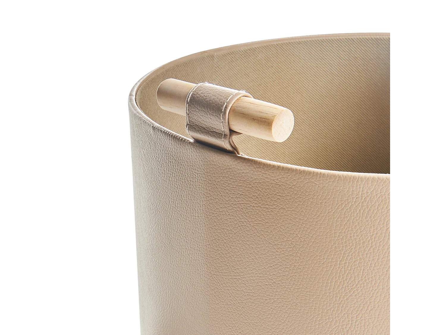 Lot de 3 paniers ARAM Cuir PU Beige