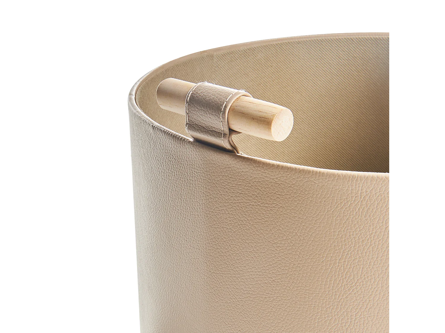 Lot de 3 paniers ARAM Cuir PU Beige