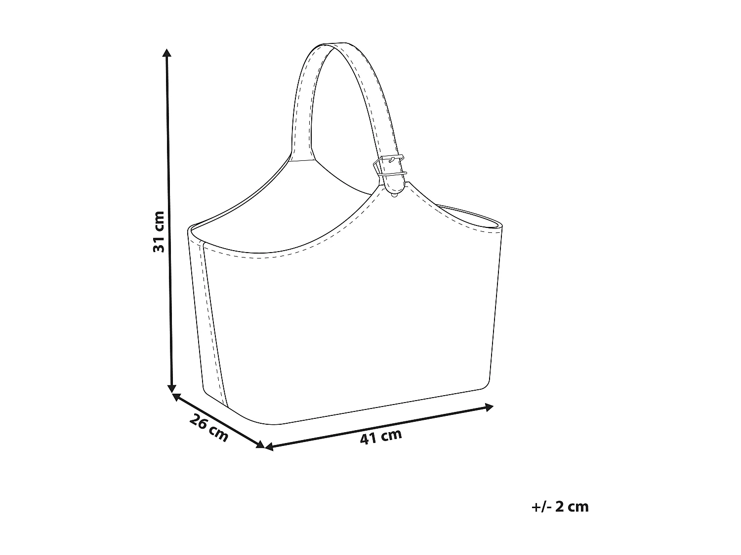 Panier ELAM Cuir PU Gris clair