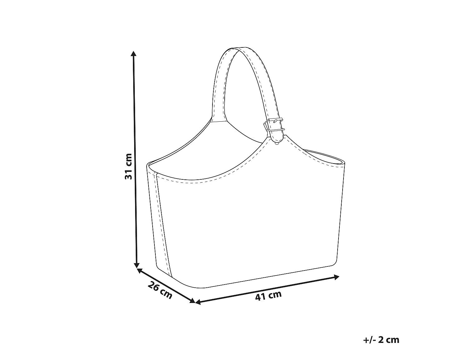 Panier ELAM Cuir PU Gris clair