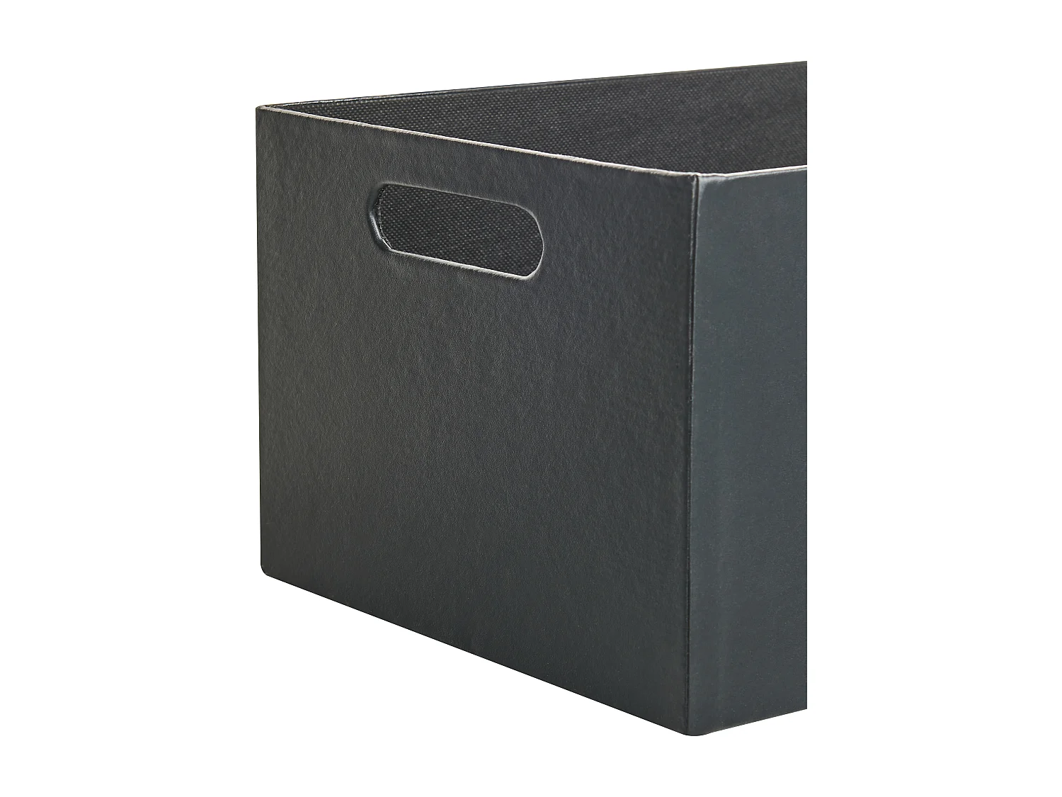 Lot de 3 boîtes LARSA Cuir PU Gris graphite