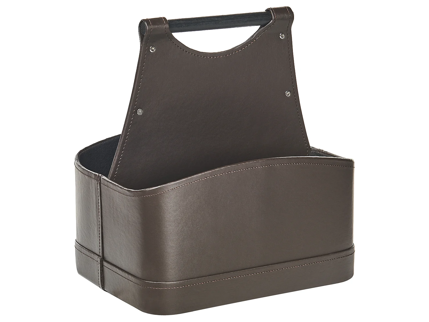 Basket URUK Faux Leather Dark Brown