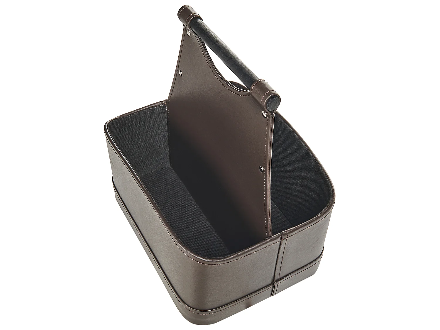 Basket URUK Faux Leather Dark Brown