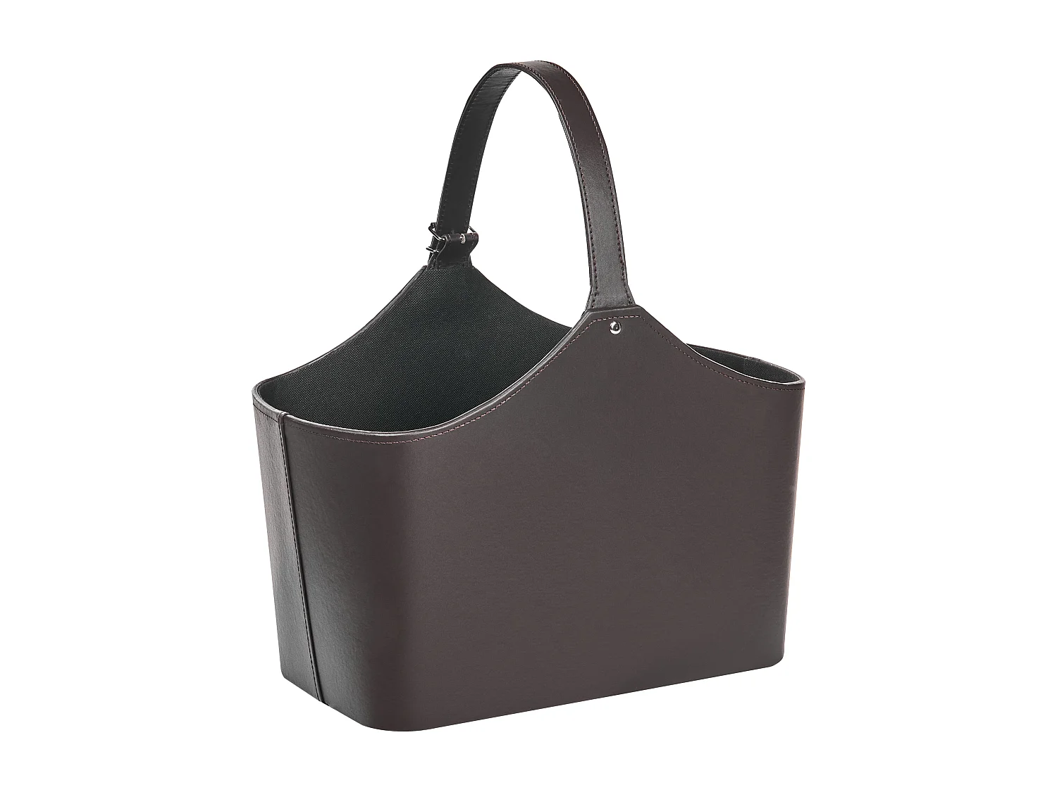 Aufbewahrungskorb ELAM Kunstleder Dunkelbraun