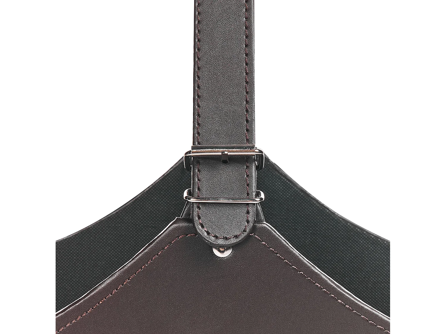 Aufbewahrungskorb ELAM Kunstleder Dunkelbraun