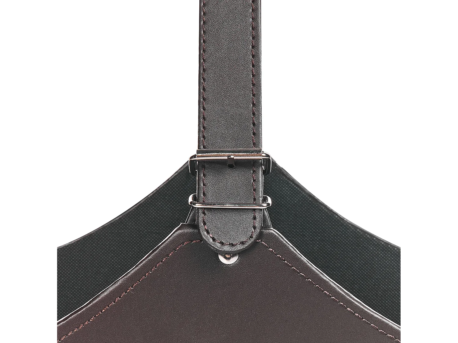 Aufbewahrungskorb ELAM Kunstleder Dunkelbraun