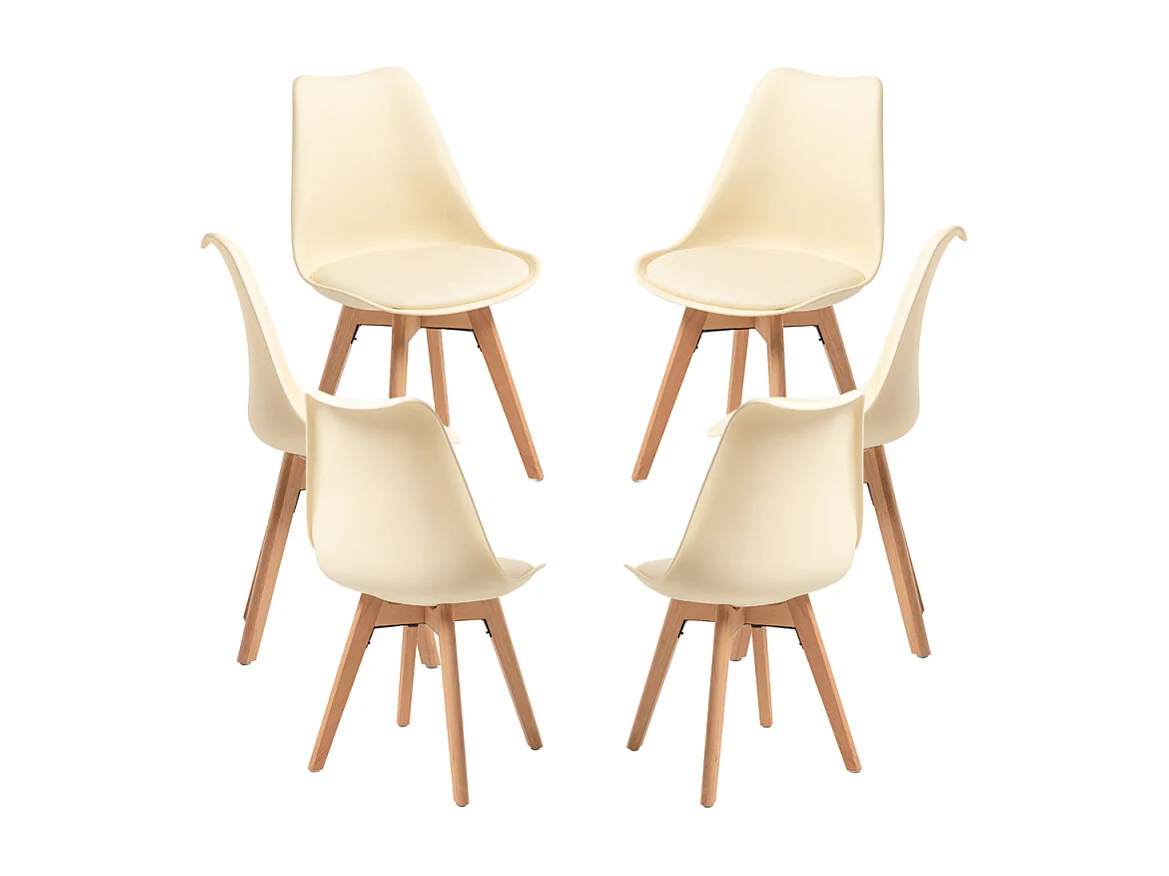 Packs Sillas Comedor - Pack 6 Sillas Synk Basic - Marfil