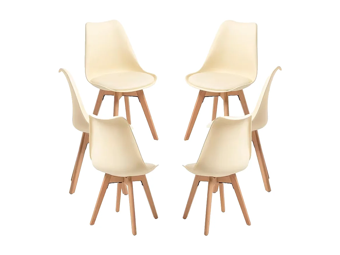 Packs Sillas Comedor - Pack 6 Sillas Synk Basic - Marfil