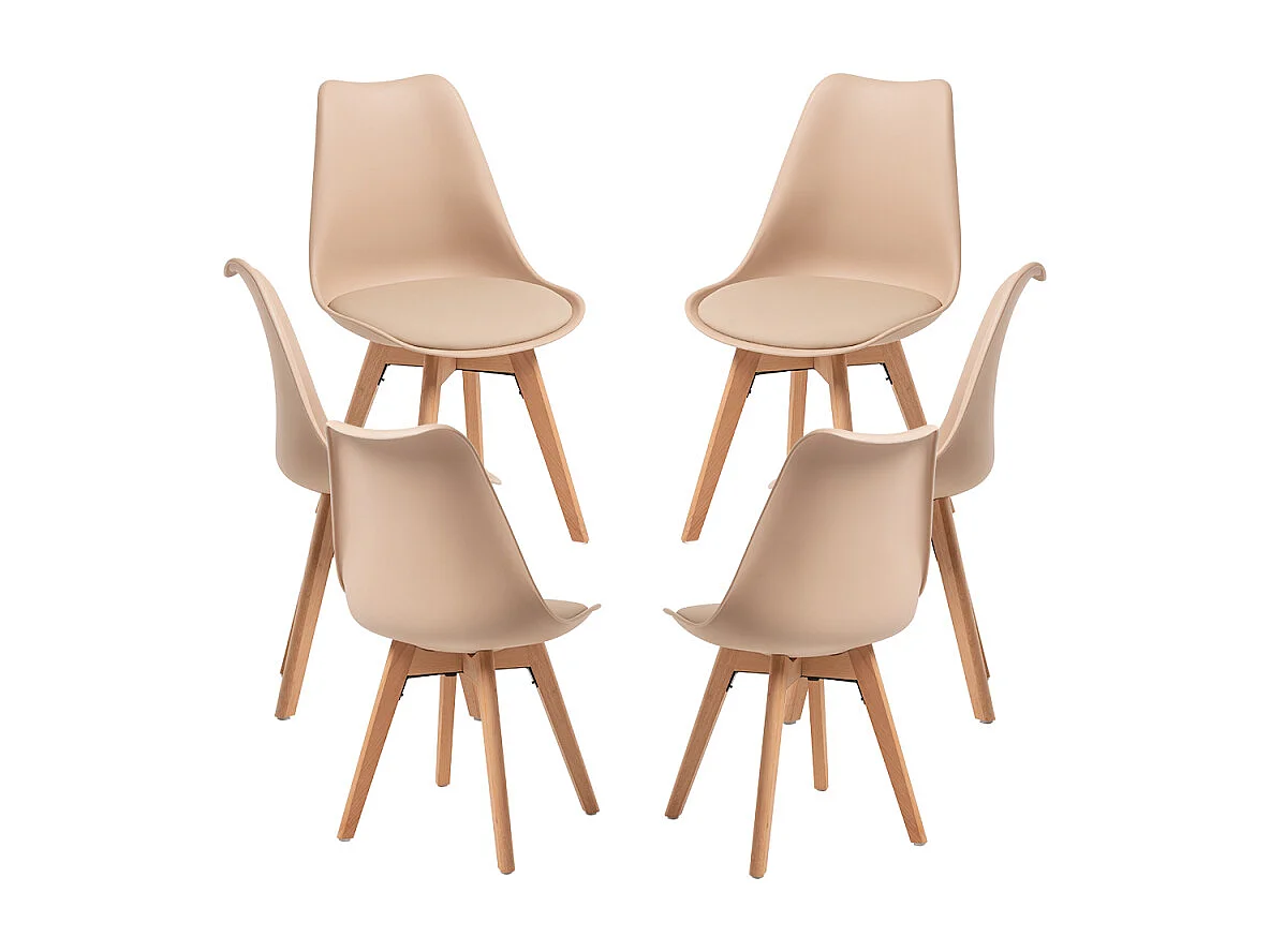Packs Sillas Comedor - Pack 6 Sillas Synk Basic - Beige Tapioca