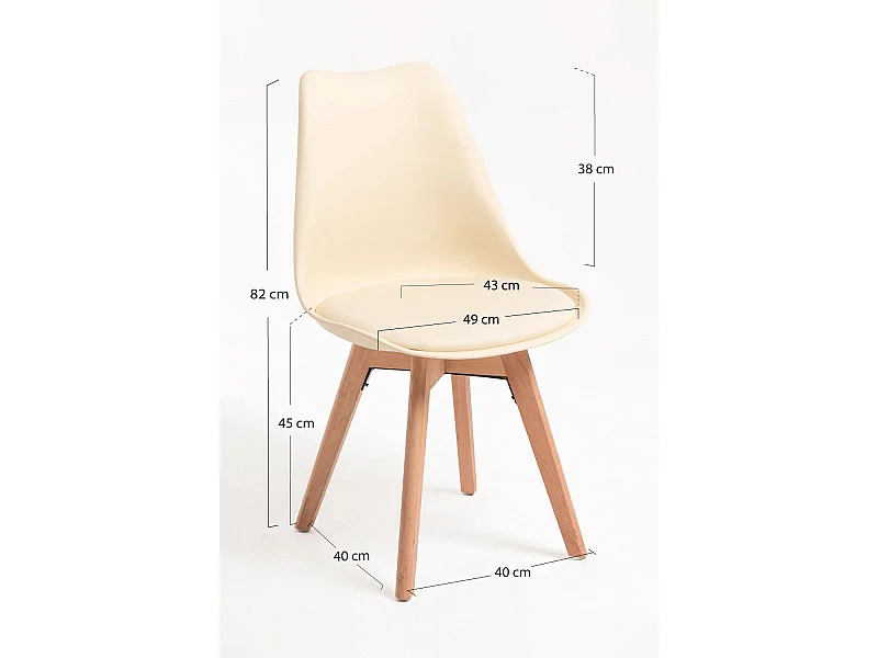 Sillas Comedor - Silla Synk Basic - Marfil