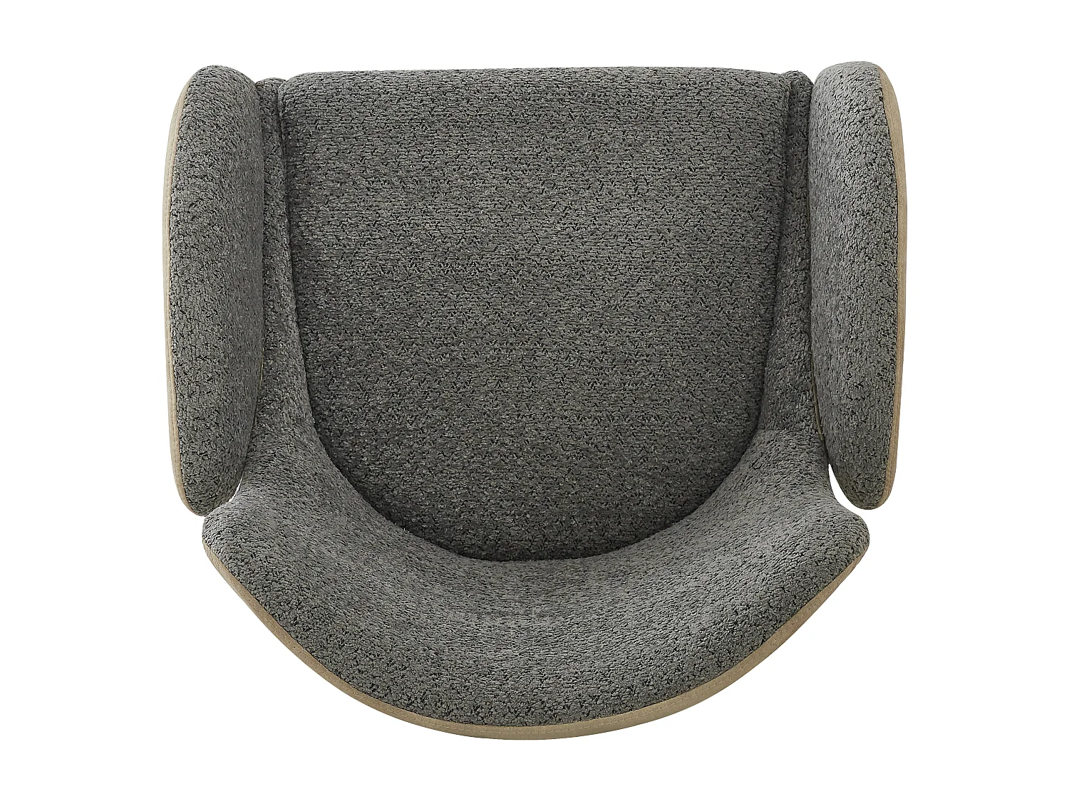 Lot de 6 chaises pivotantes en sherpa - pieds réglables en métal - Gris