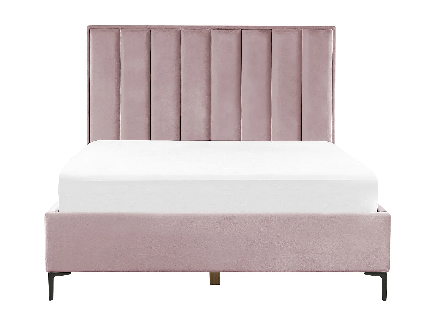 Bed met opbergruimte Fluweel SEZANNE 160 x 200 cm Roze