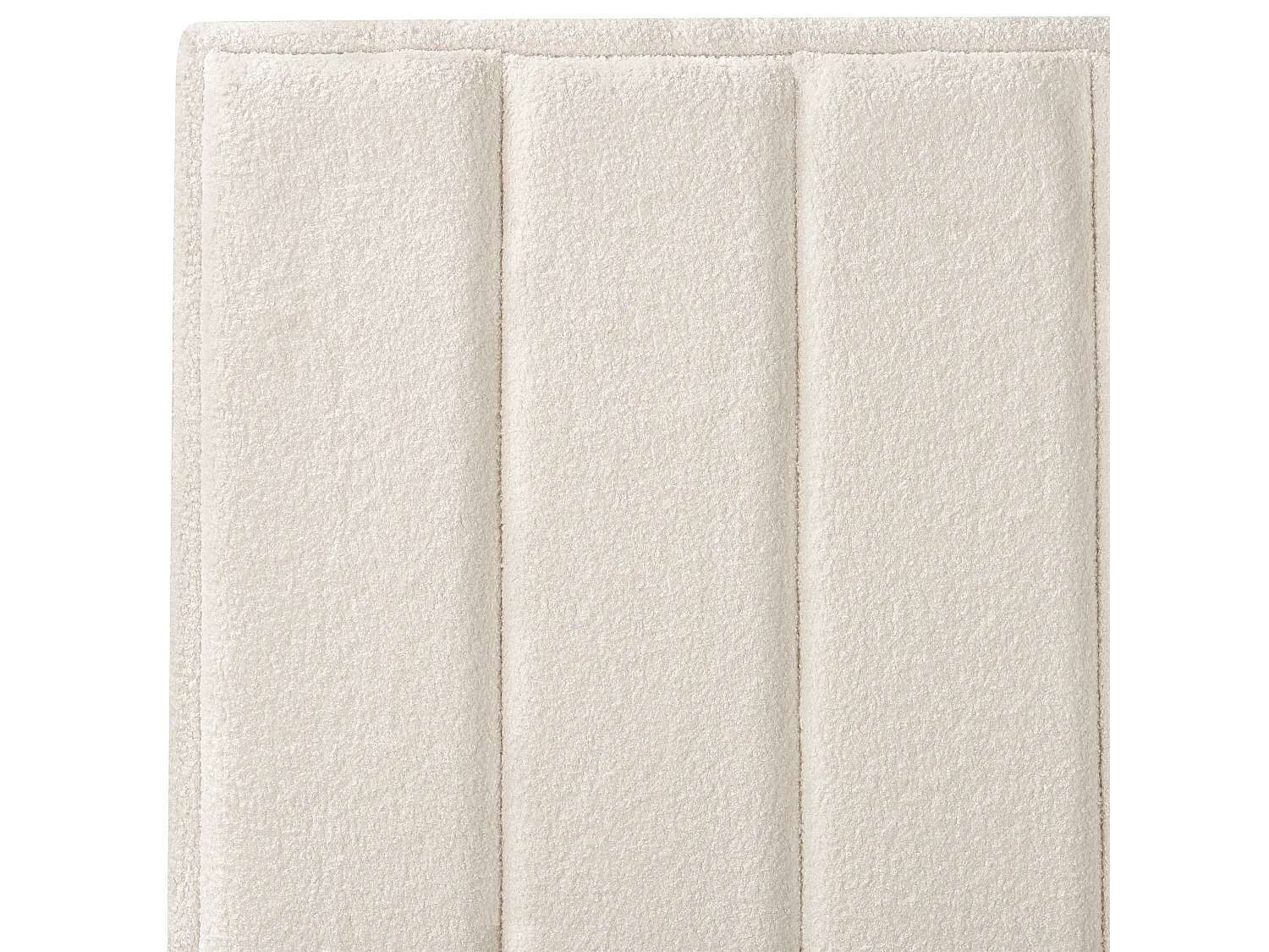 Lit ottoman Bouclé SEZANNE 140 x 200 cm Blanc cassé