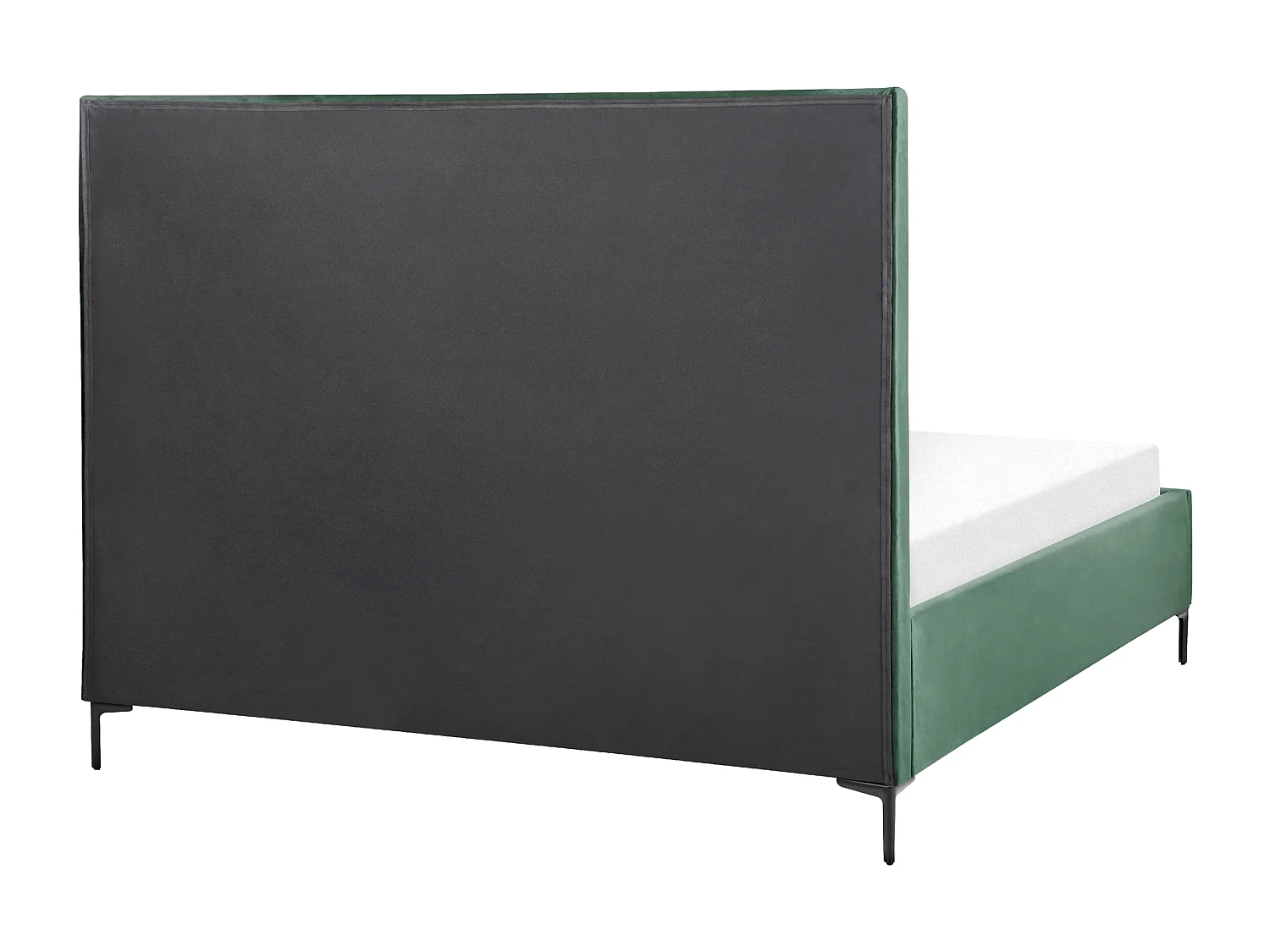 Lit ottoman Velours SEZANNE 180 x 200 cm Vert foncé
