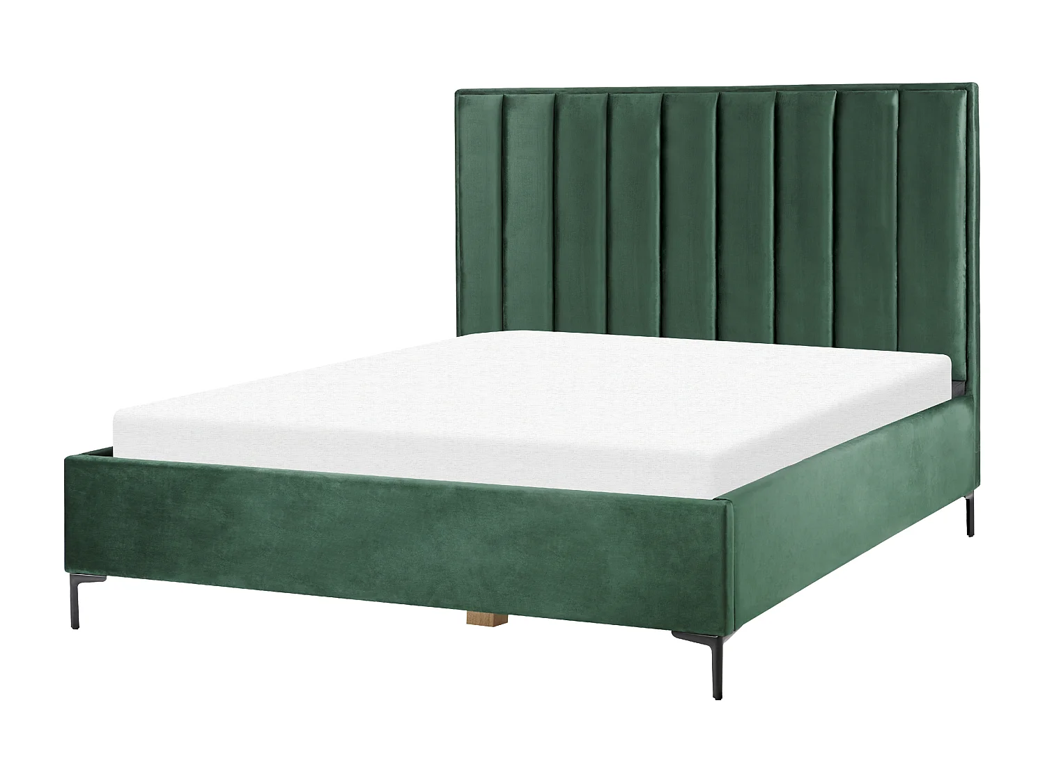 Lit ottoman Velours SEZANNE 180 x 200 cm Vert foncé