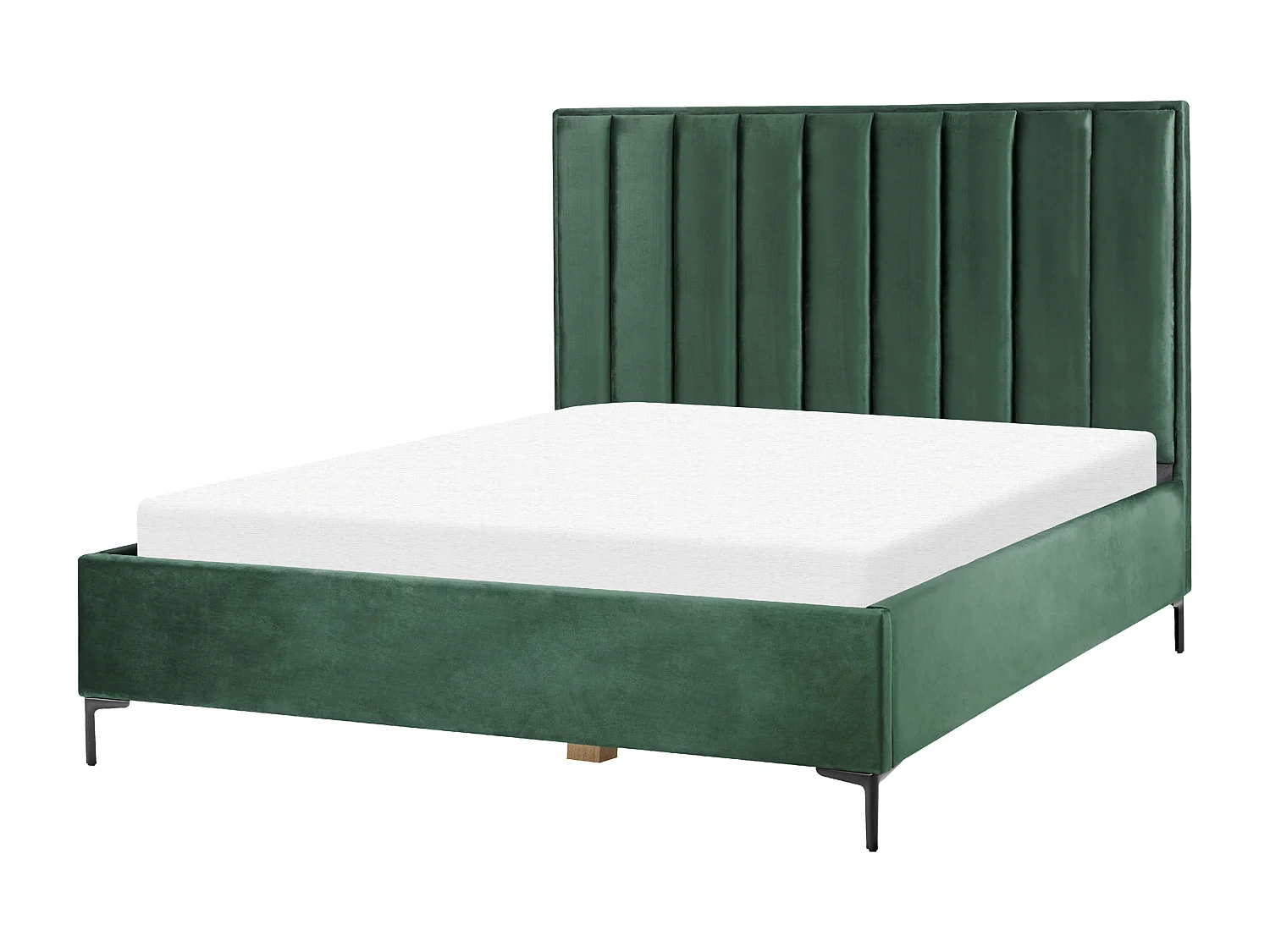 Cama baú Veludo SEZANNE 180 x 200 cm Verde escuro