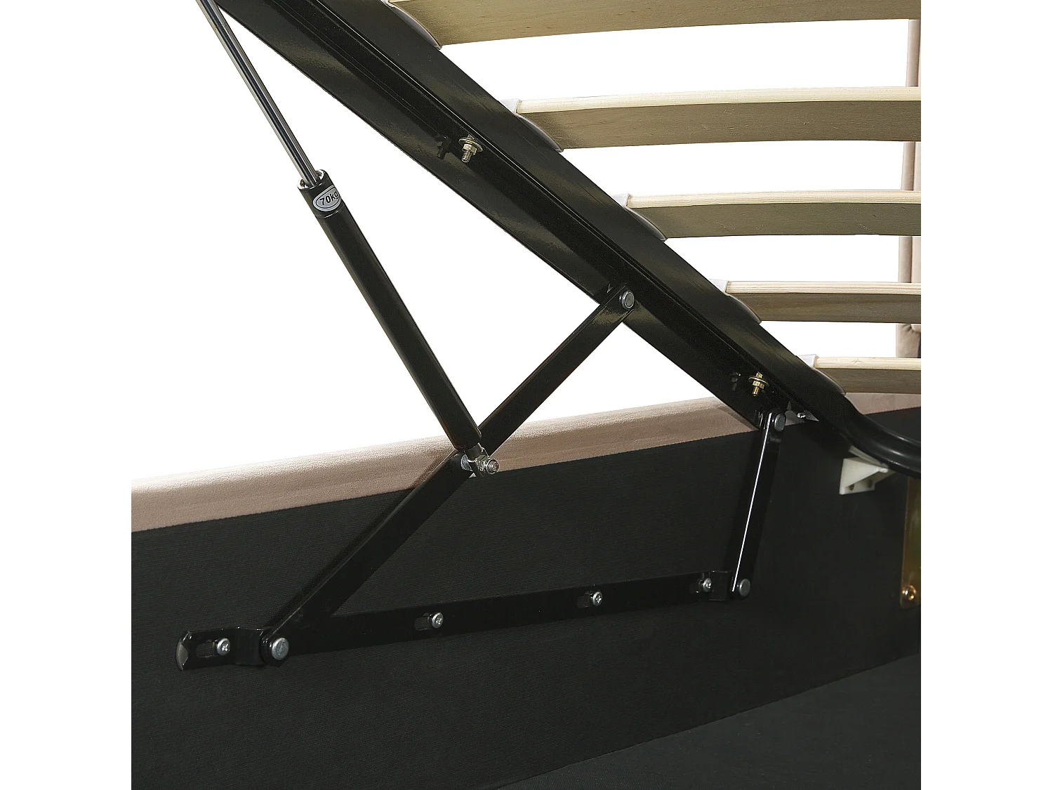 Letto contenitore Velluto SEZANNE 160 x 200 cm Tortora