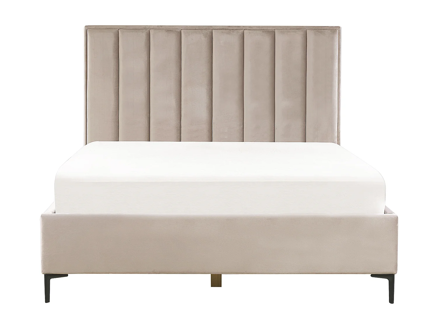 Lit ottoman Velours SEZANNE 160 x 200 cm Taupe